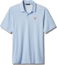 TravisMathew Men's TravisMathew White/Blue Texas Longhorns College Bound Tri-Blend Polo