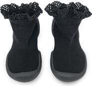 Komuello Toddler Girl Sock Shoes Lace Trim