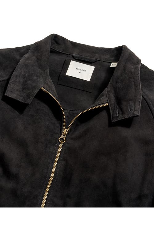 Billy Reid Barracuda Suede Jacket In Black