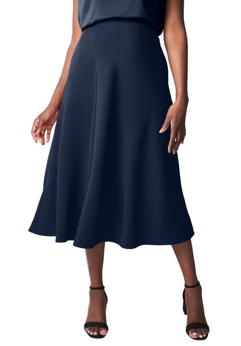 Bi-Stretch Swing Skirt (Plus)