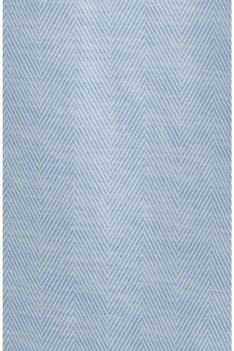 Miles OoohCotton® Herringbone Print Short Sleeve Button-Up Shirt, Alternate, color, AIR BLUE