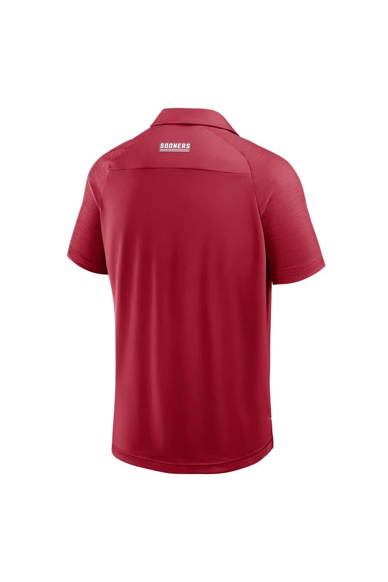 Men's Fanatics Crimson Oklahoma Sooners Take The Lead Defender Raglan Polo, Alternate, color, Crimson
