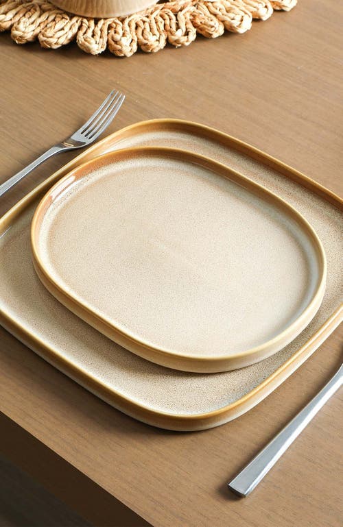Stone Lain Cairo Stoneware 12-piece Dinnerware Set In Gold