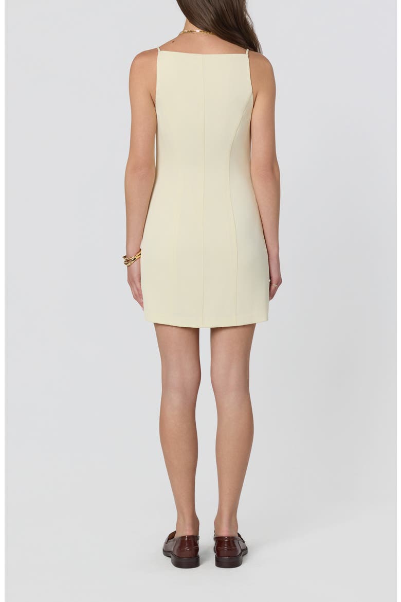 Calissa Scallop Sheath Minidress, Alternate, color, PALE YELLOW
