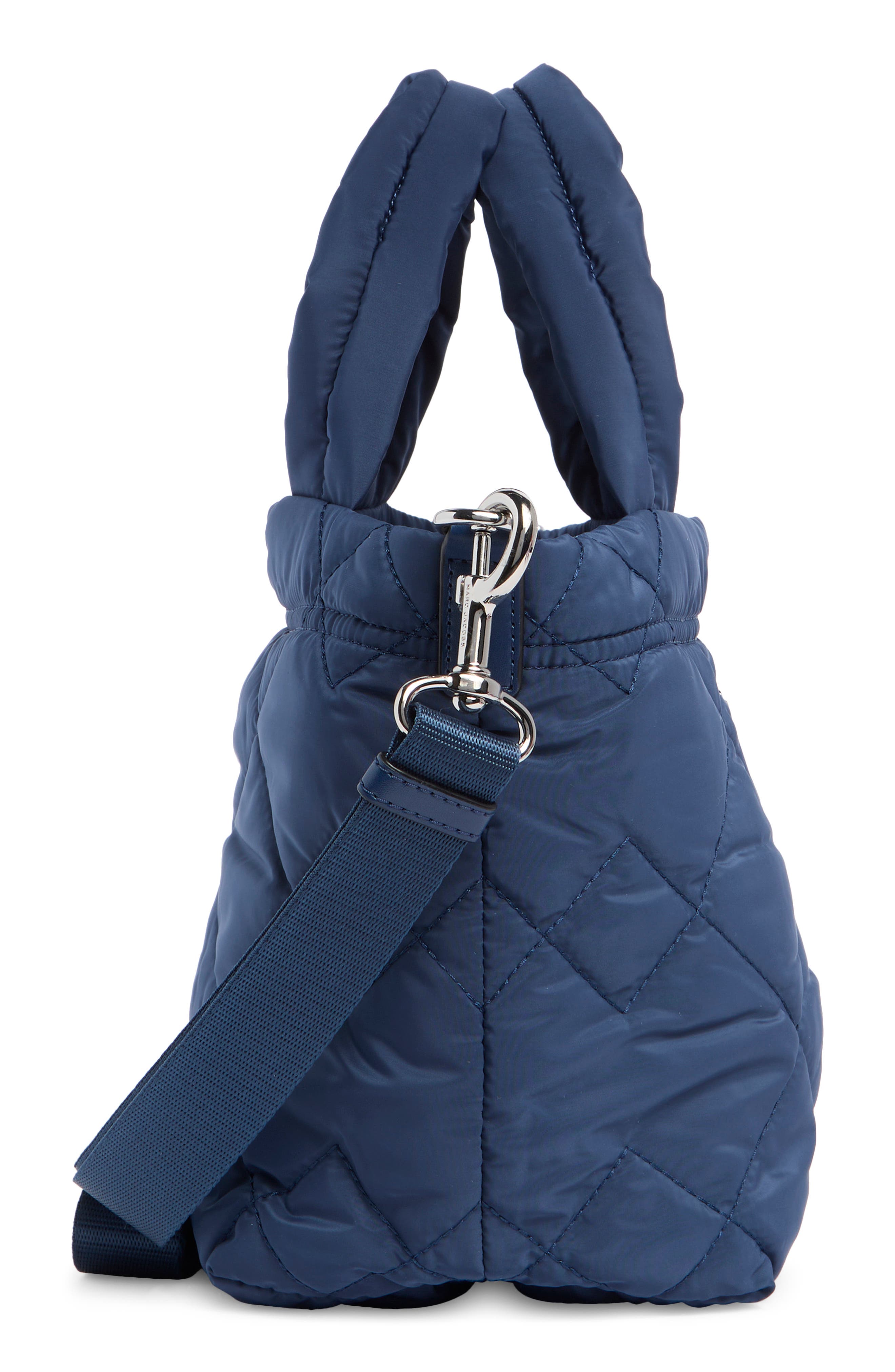 Marc Jacobs Mini Quilted Nylon Tote, Alternate, color, Azure Blue