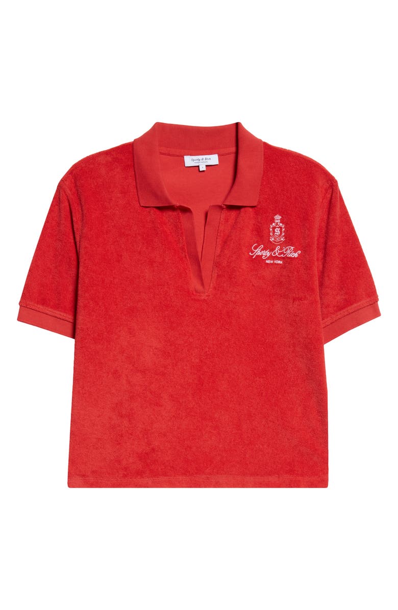 Sporty & Rich Vendome Cotton Terry Polo, Alternate, color,