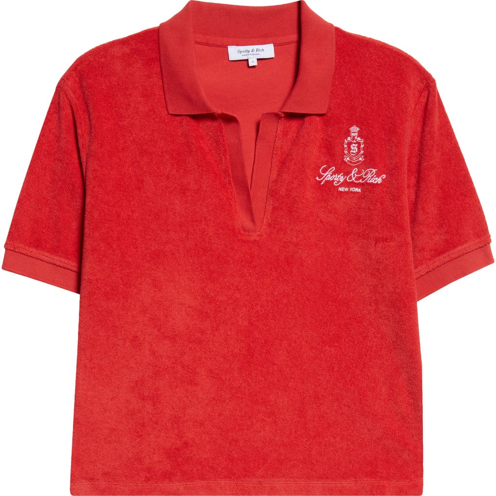 Sporty And Rich Sporty & Rich Vendome Cotton Terry Polo
