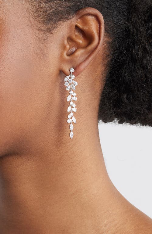 NORDSTROM NORDSTROM SCATTERED CUBIC ZIRCONIA LINEAR DROP EARRINGS