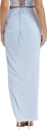 Vesper Gathered Side Slit Skirt
