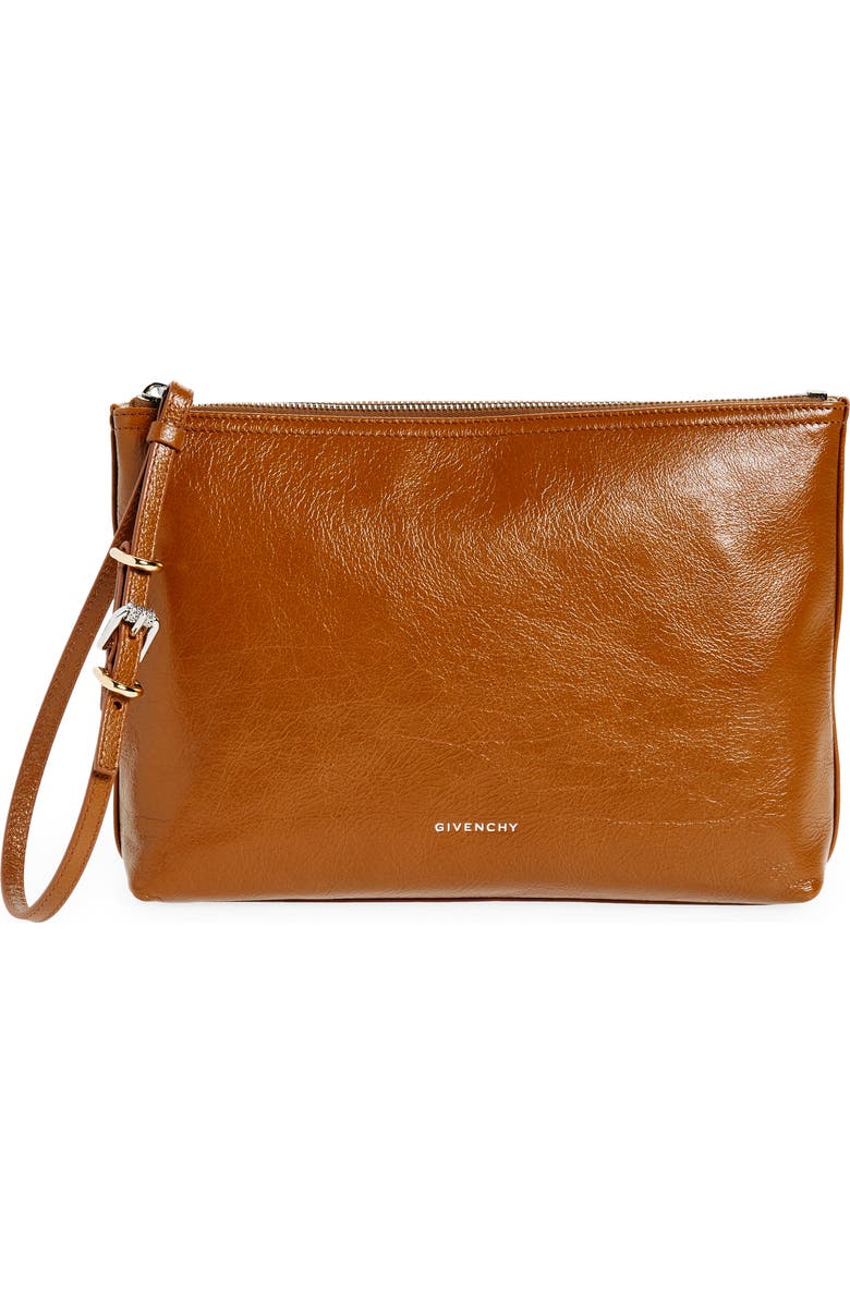 Givenchy Voyou Leather Zip Pouch, Main, color,