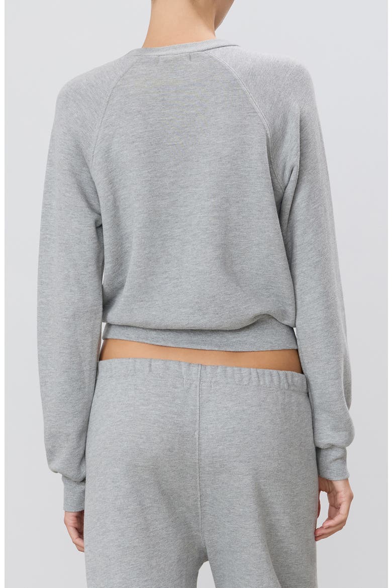 Shrunken Raglan Sweatshirt, Alternate, color, HEATHER GREY
