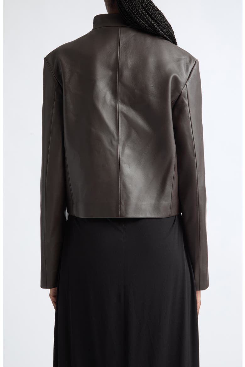 Dixon Leather Jacket, Alternate, color, FUDGE