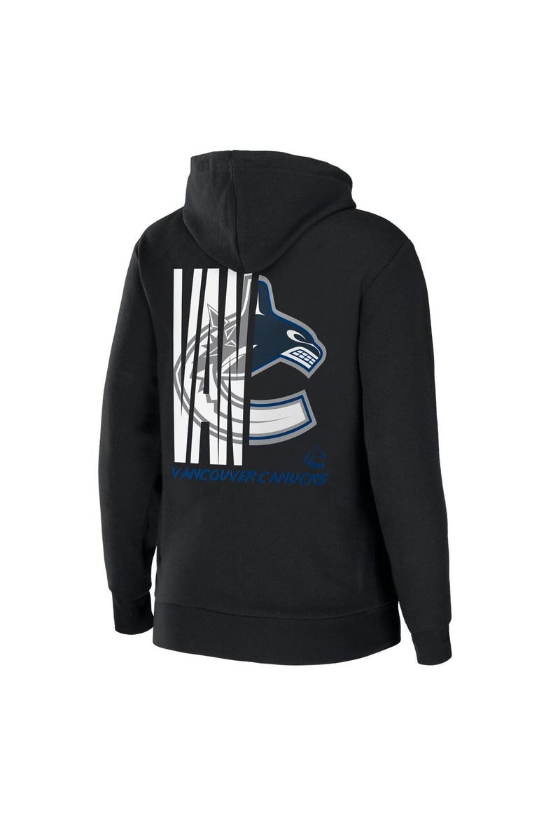 Women's WEAR by Erin Andrews Black Vancouver Canucks Sponge Fleece Full-Zip Hoodie, Alternate, color, Black