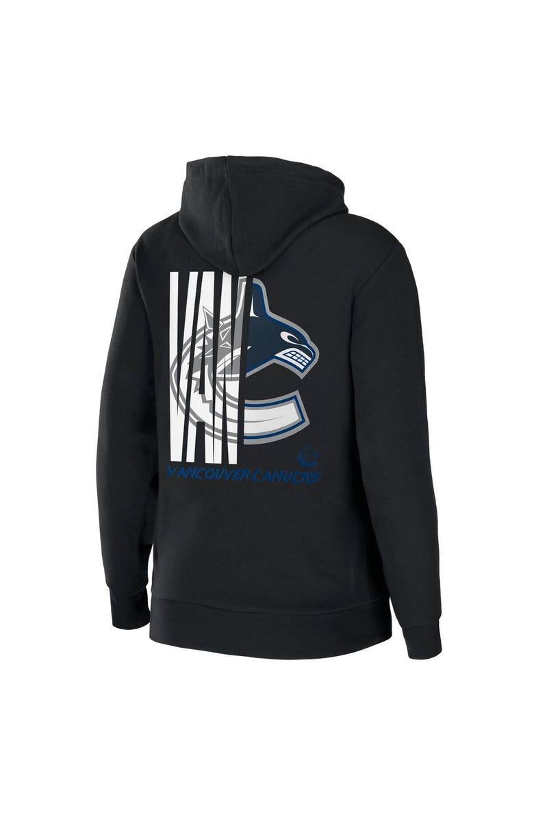 WEAR by Erin Andrews Women's WEAR by Erin Andrews Black Vancouver Canucks Sponge Fleece Full-Zip Hoodie, Alternate, color, 