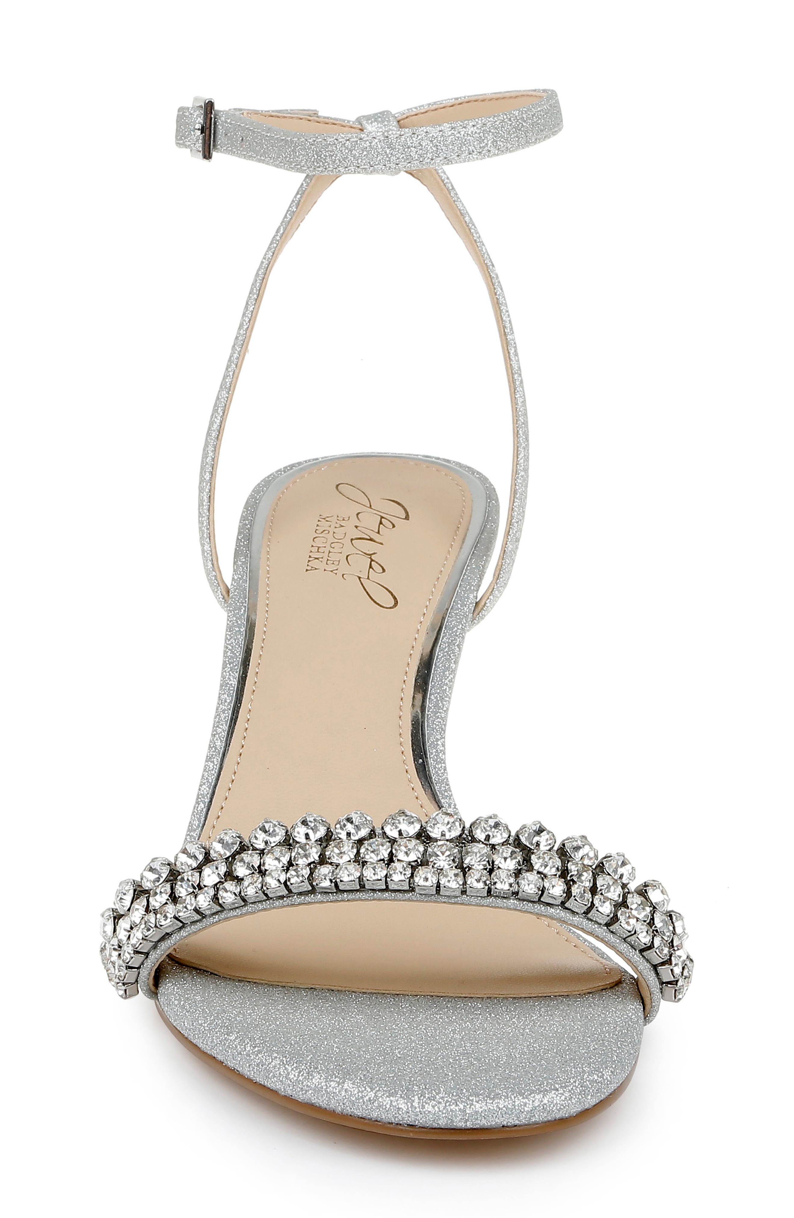 Jewel Badgley Mischka Loren Ankle Strap Sandal, Alternate, color, 