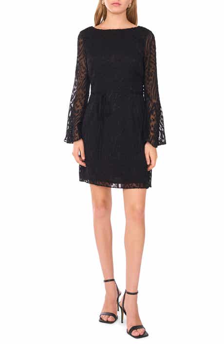 Long Sleeve Cowl Back Minidress