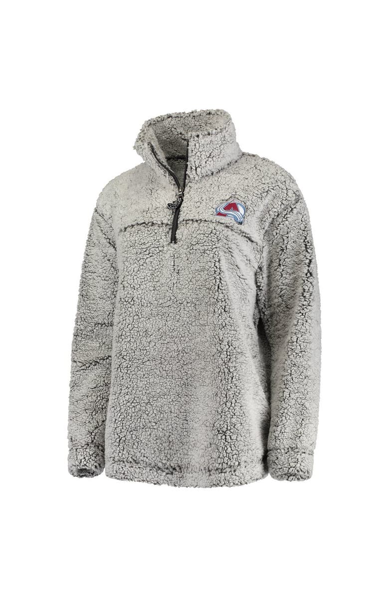 G-III 4HER BY CARL BANKS Women's G-III 4Her by Carl Banks Gray Colorado Avalanche Sherpa Quarter-Zip Pullover Jacket, Alternate, color, Gray