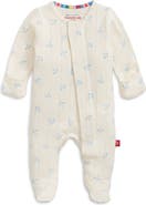 Magnetic Me Airplanes Organic Cotton Pointelle Footie