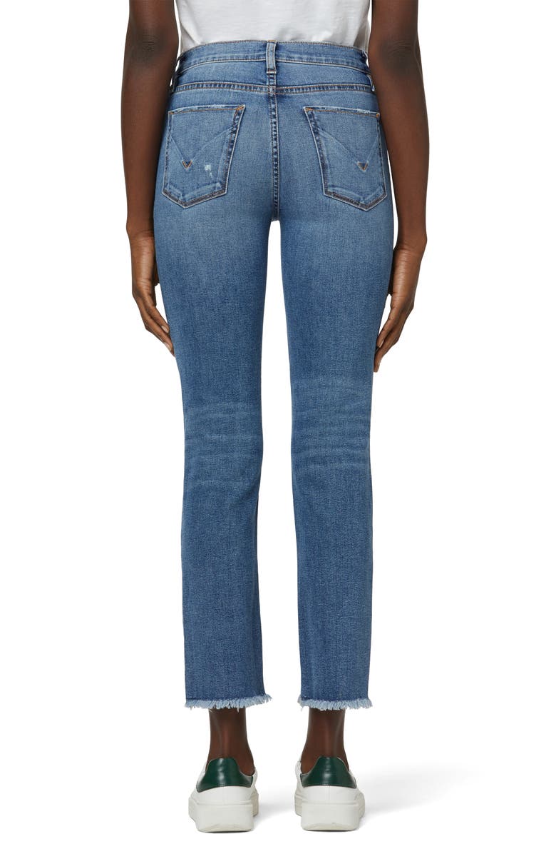 Hudson Jeans Nico Distressed Crop Straight Leg Jeans, Alternate, color, Seaglass