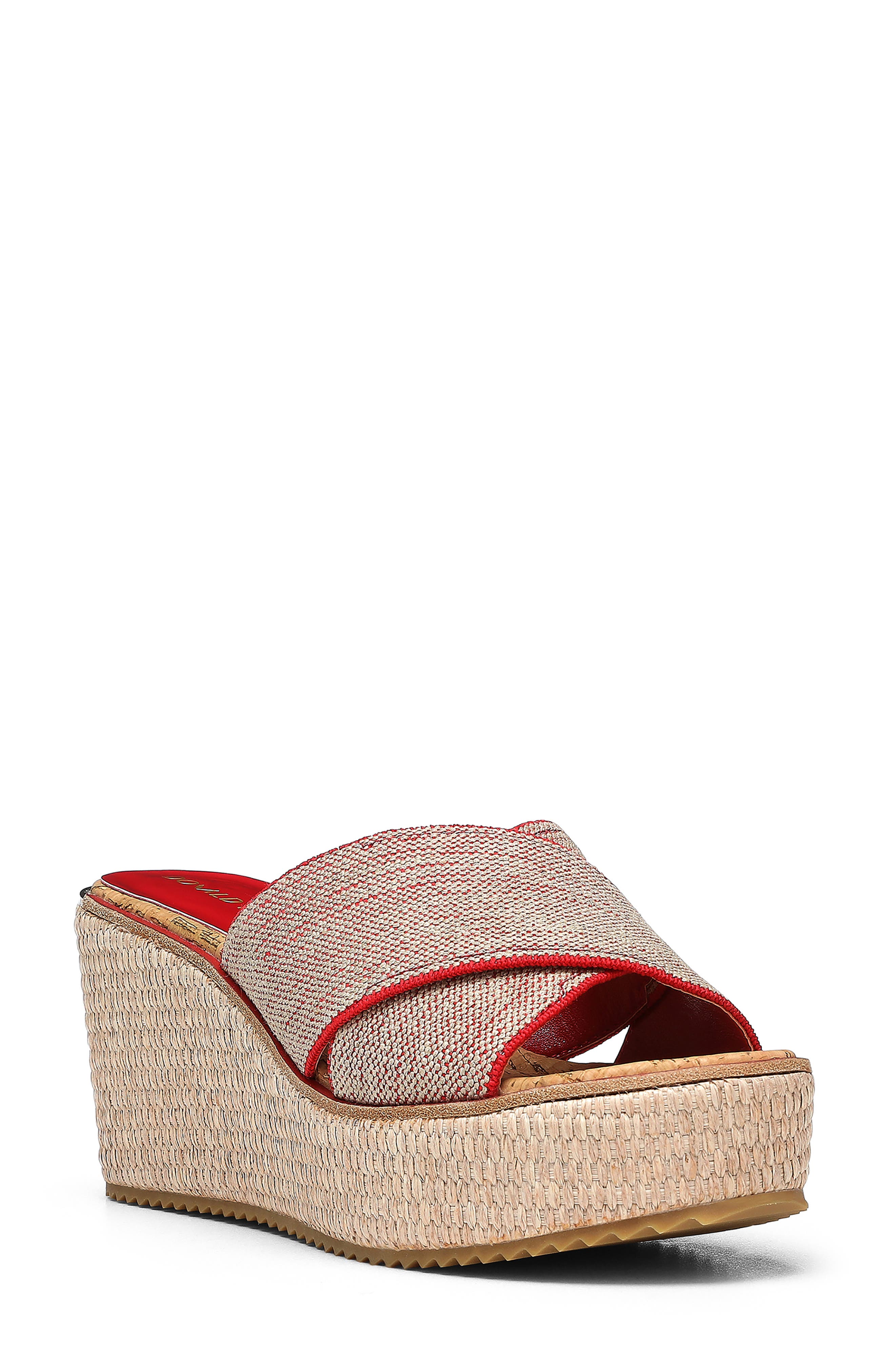 Ideal Platform Wedge Sandal, Main, color, TOMATO
