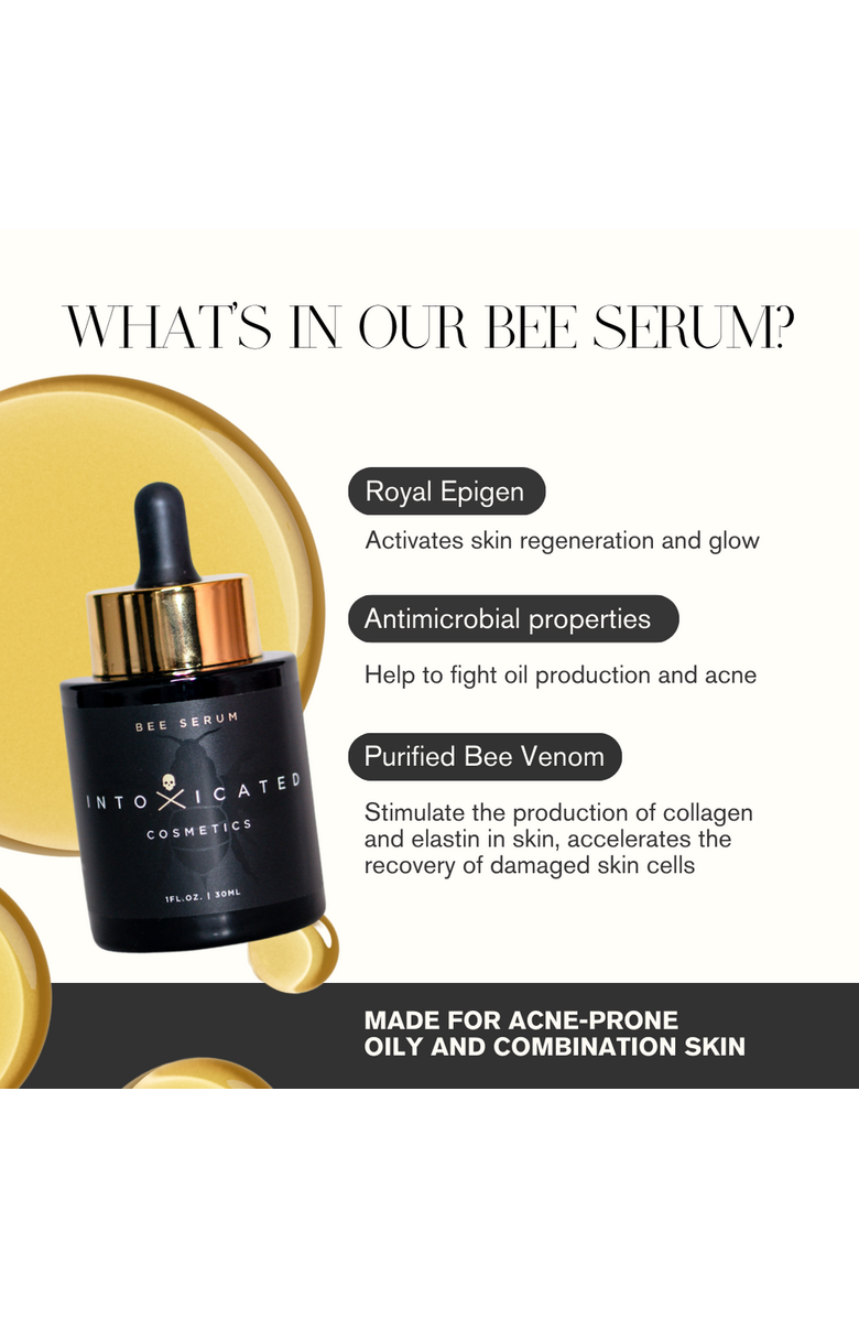 Intoxicated Cosmetics Bee Serum + Antidote Moisturizer | Boost Blood Circulation | Reduce Acne with Purified Bee Venom & Royal Epigen P5 & Fine Line Smoothing in a Hydrating Daily Moisturizer, Alternate, color, NO COLOR