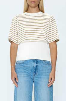 Camryn Stripe Layered Cotton Top