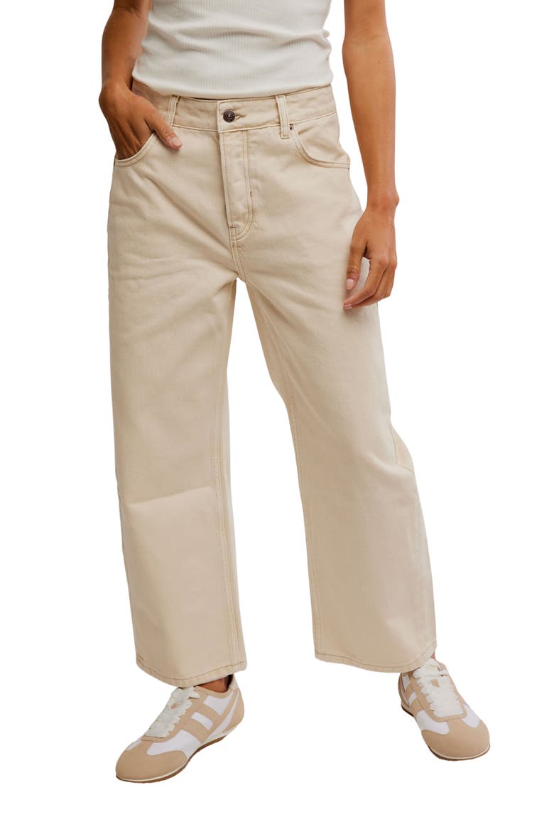 Deep Trance Wide Leg Ankle Jeans, Main, color, CASUAL KHAKI