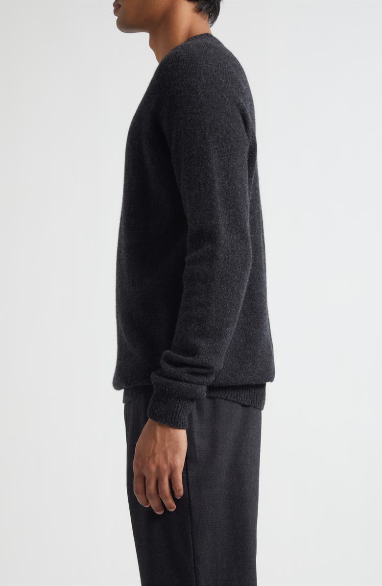 Sunspel Lambswool Crewneck Sweater, Alternate, color, Charcoal Melange