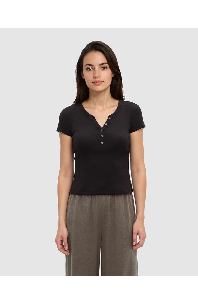 tentree Pinewood T-Shirt, Main, color, Meteorite Black