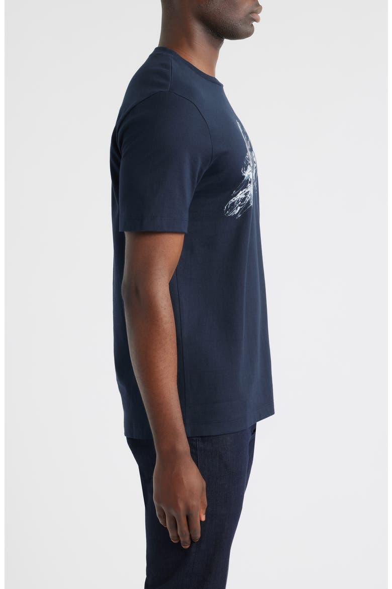 Thompson Embossed Logo Graphic T-Shirt, Alternate, color, DARK BLUE
