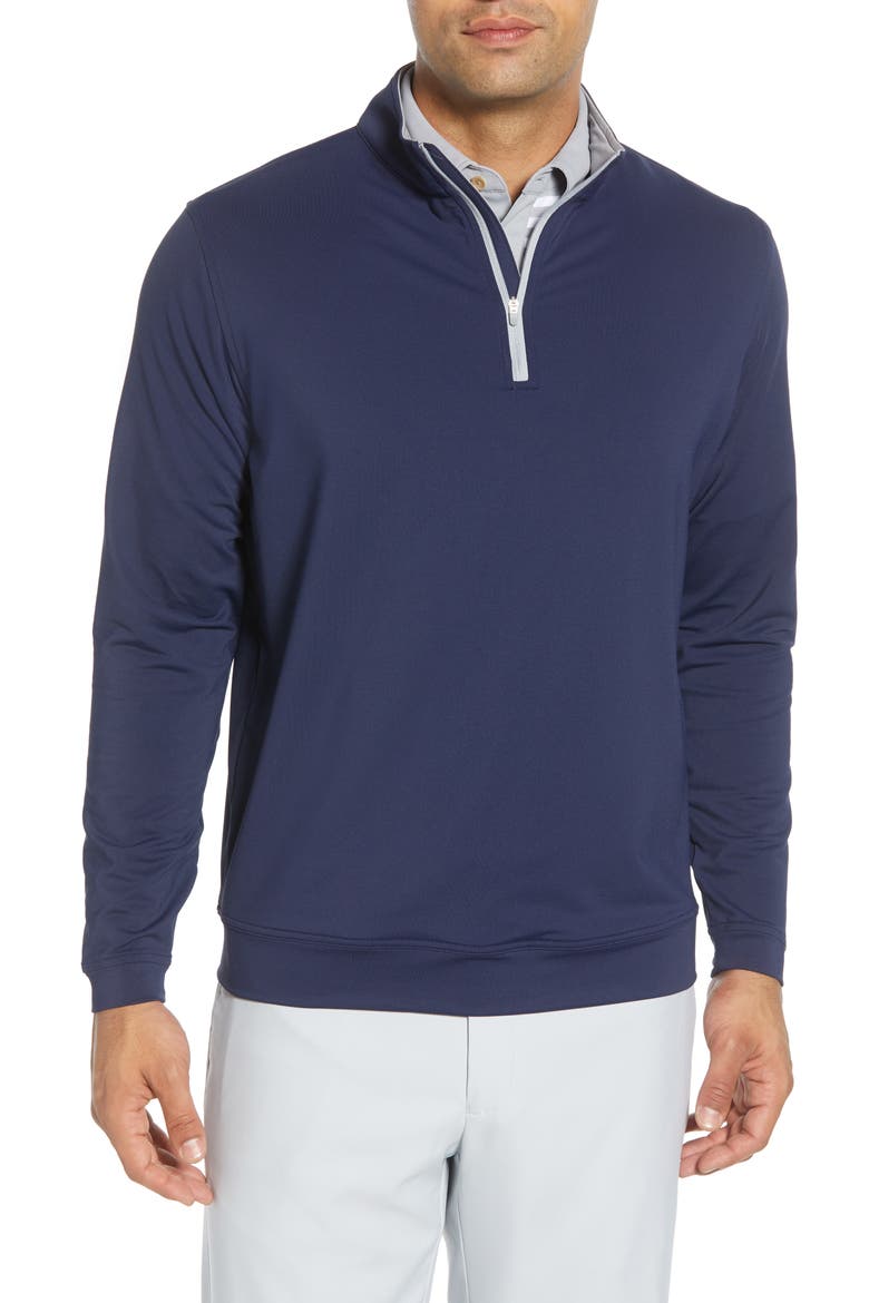 Perth Performance Quarter Zip Sweatshirt, Main, color, NAVY