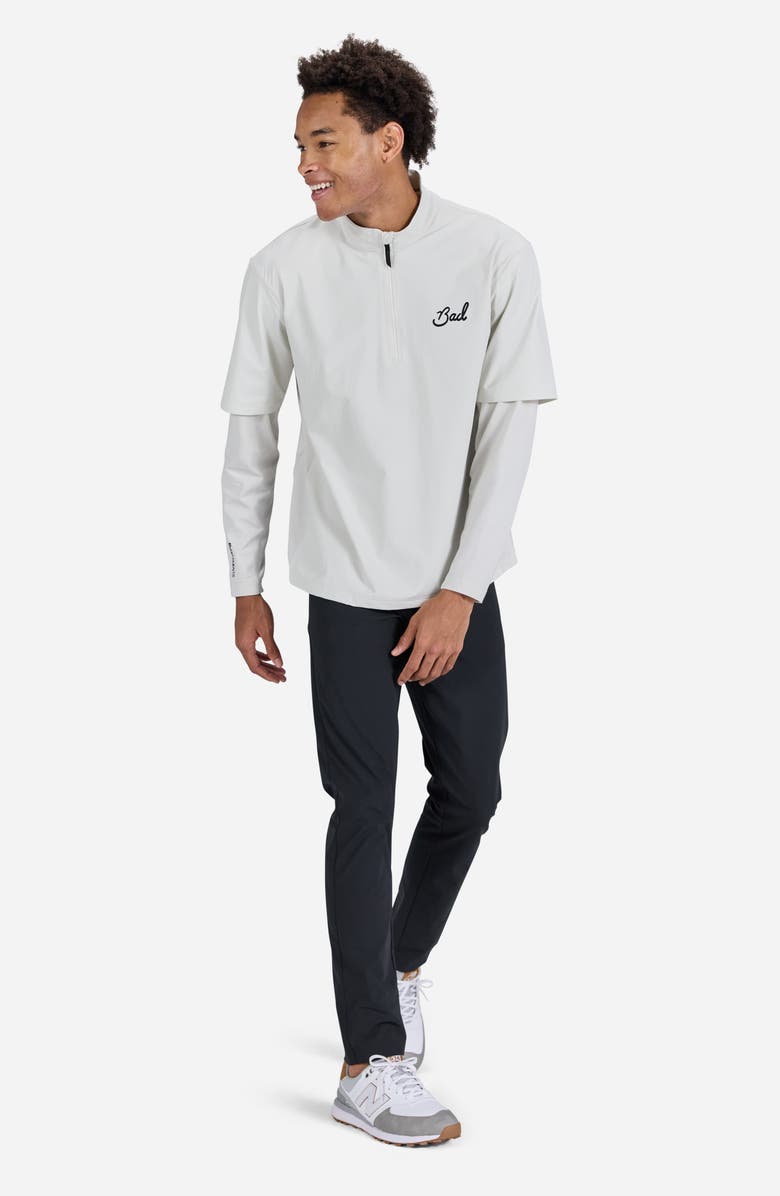 Bad Birdie Bad Elements Mechanism Quarter Zip Golf Pullover, Alternate, color, White Onyx
