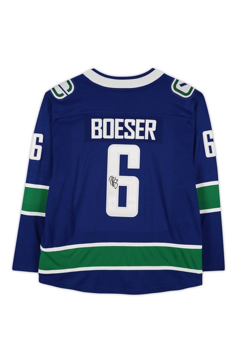 FANATICS AUTHENTIC Brock Boeser Vancouver Canucks Autographed Blue Fanatics Breakaway Jersey, Alternate, color, 