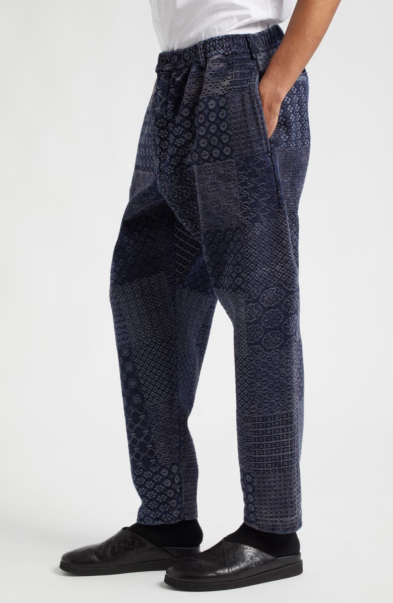 4SDesigns Elastic Waist Cotton Blend Jacquard Pants, Alternate, color,