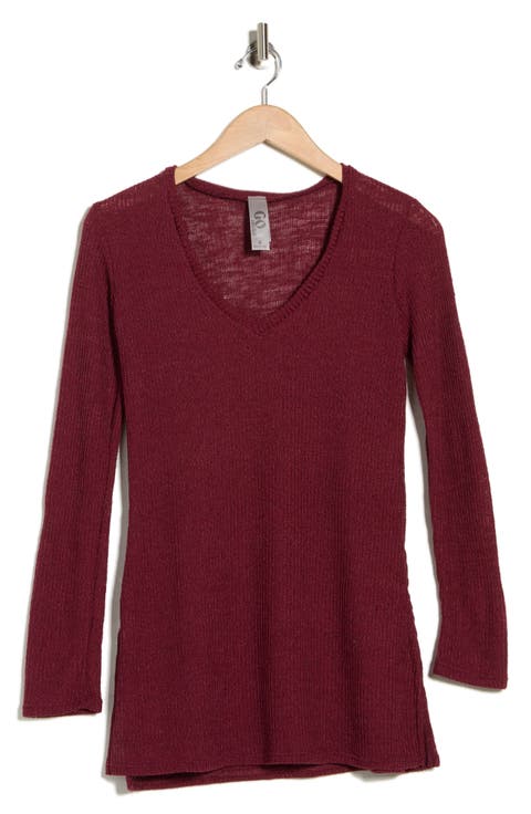 V-Neck Tunic Sweater