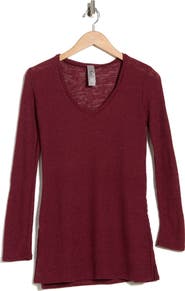 GO COUTURE V-Neck Tunic Sweater