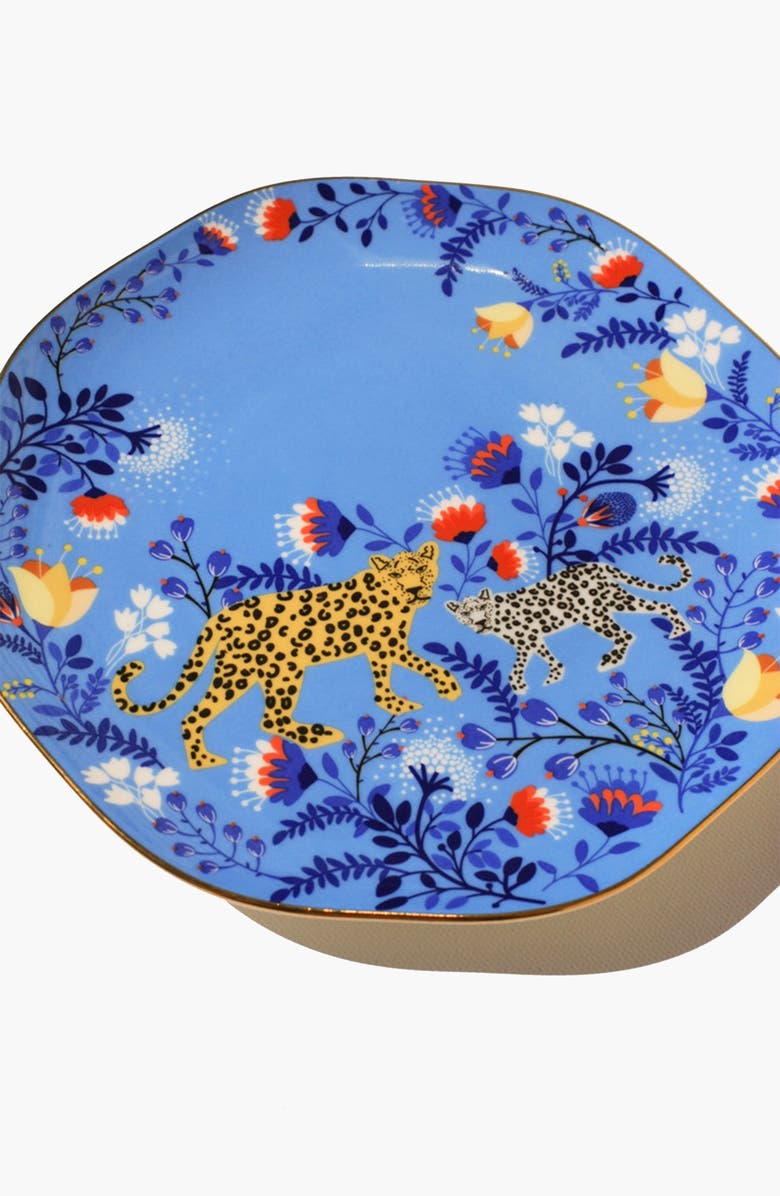 Jessie Zhao New York Amazon Rainforest Bone China Dessert Plate, Alternate, color, Blue