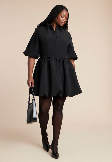 Collared Mini Dress (Plus Available)