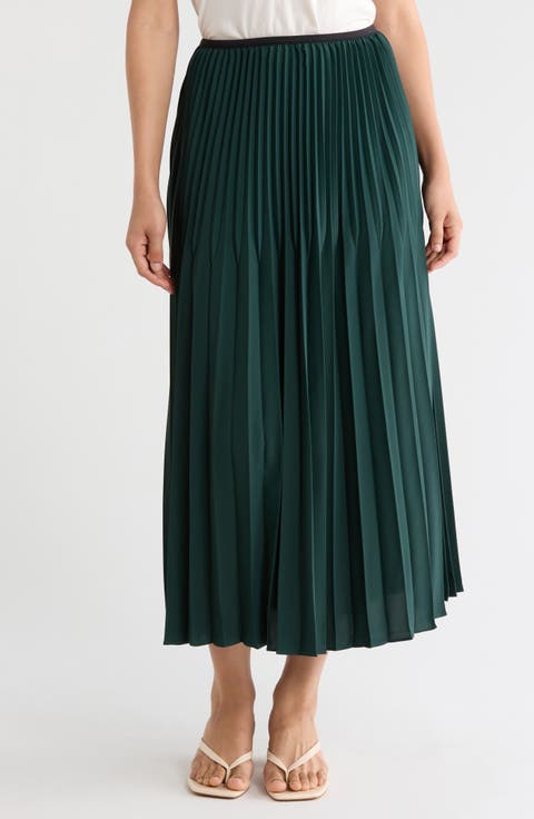 Pleated Midi Skirt