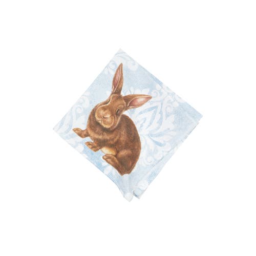 C & F Home C&f Home Damask Bunny Cotton Napkin Machine Washable Set Of 6 In Brown