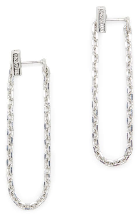 Chain Front Back Drop Earrings