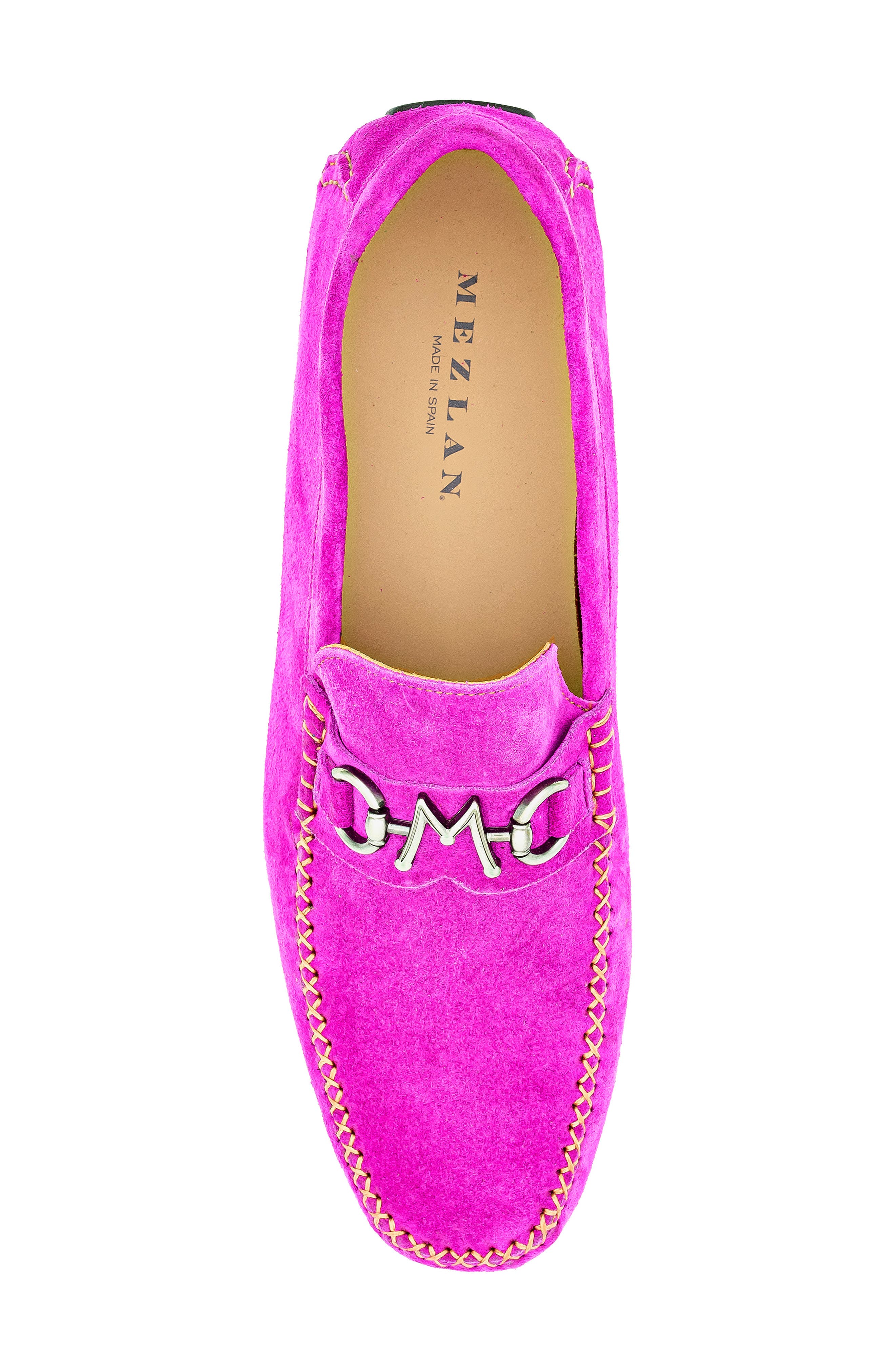 Initial Bit Ornament Leather Loafer, Alternate, color, PINK