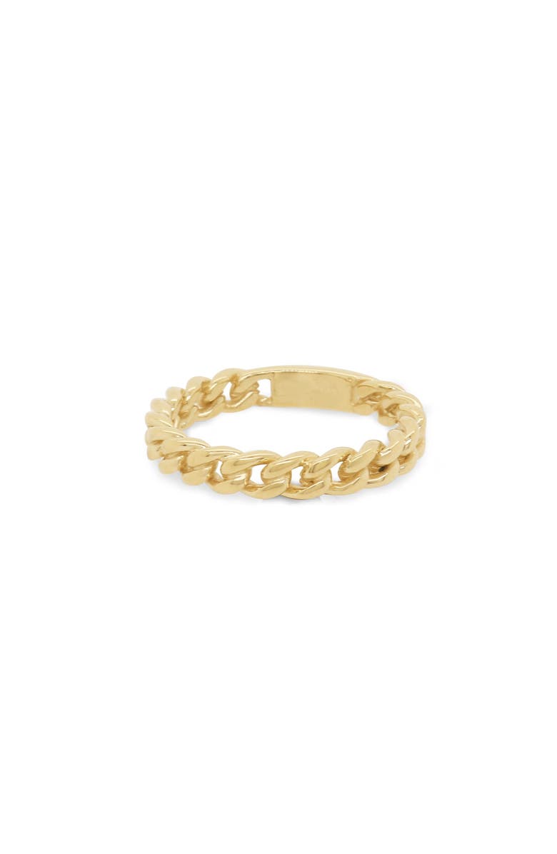 The Lovery Fine Jewelry Curb Link Ring, Main, color, Yellow Gold