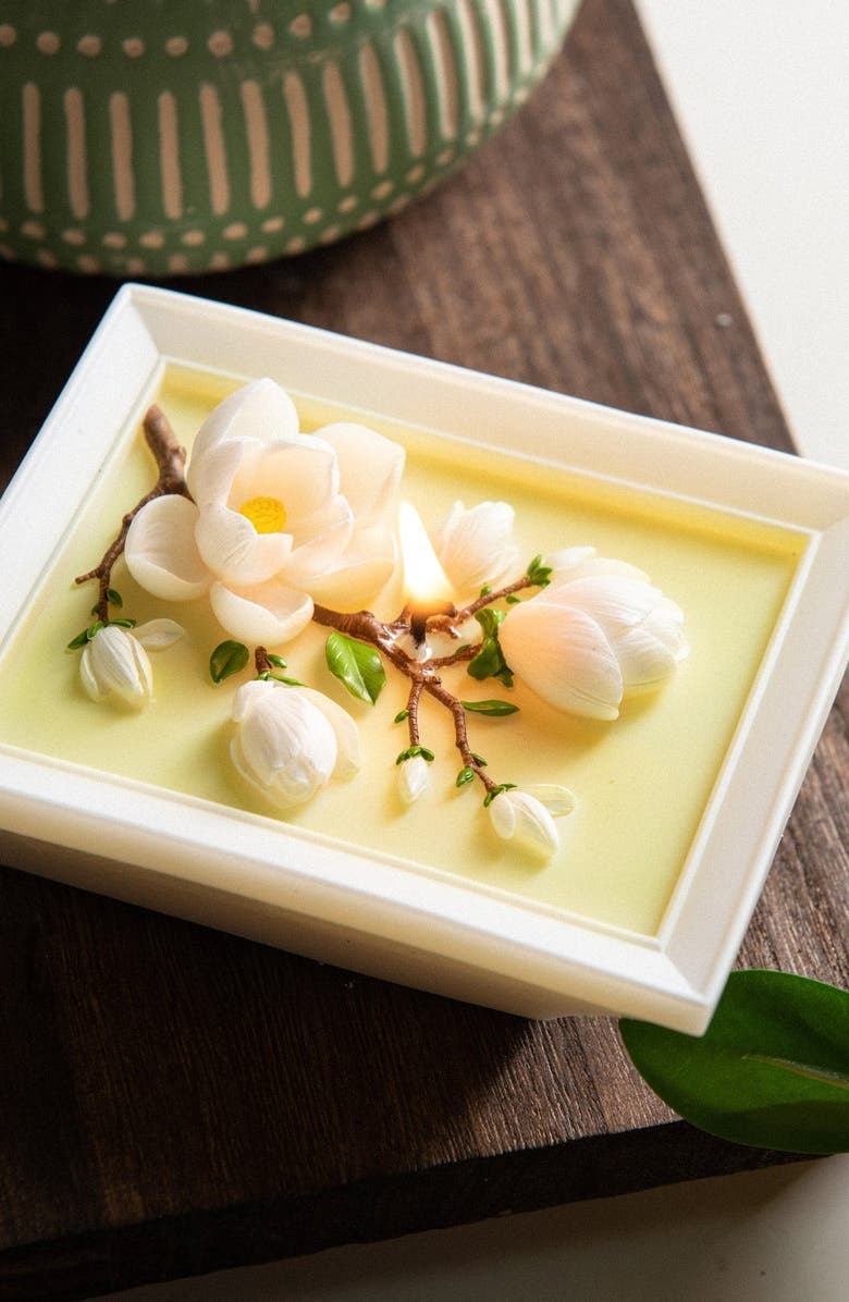 Southlake gifts Framed Magnolia Bloom Candle, Alternate, color, Magnolia Bloom