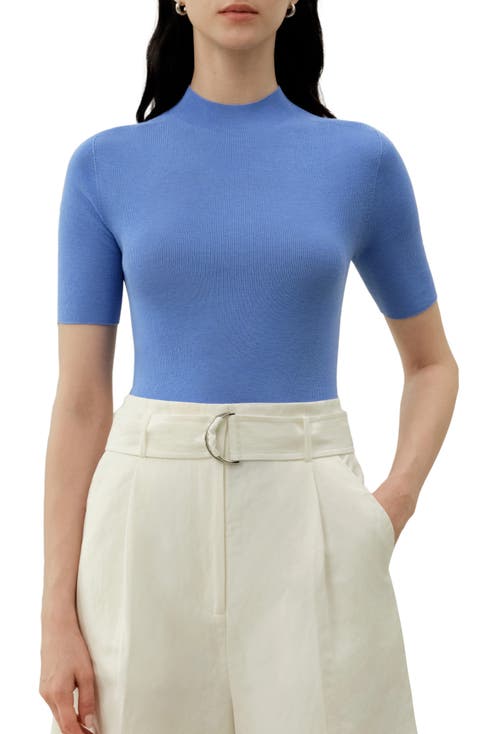 Women's Seamless Silk-Cotton Slim-Fit Knit Top