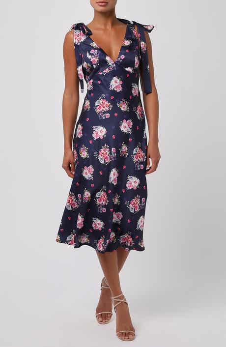 Lulus Henrieta Tie Strap Midi Dress