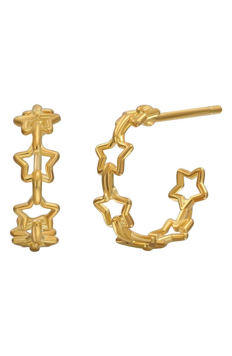 Bony Levy 14K Gold Star Chain Hoop Earrings, Main, color, 14K Yellow Gold