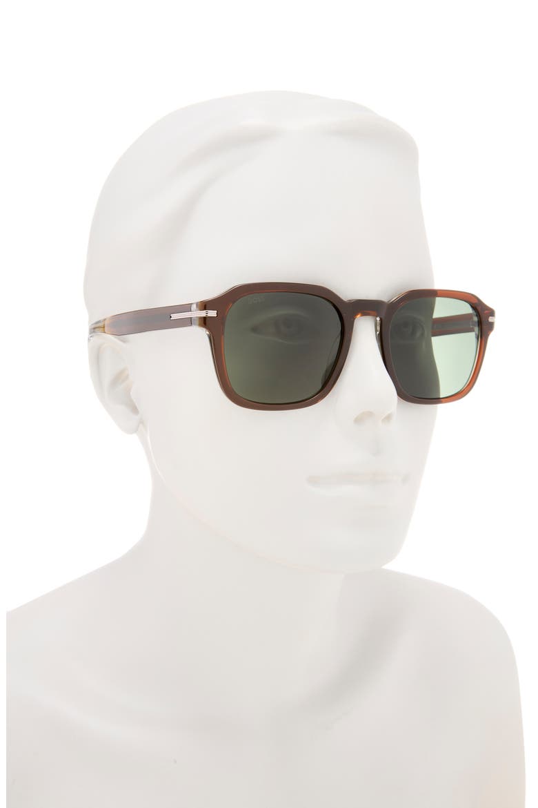 51mm Square Sunglasses, Alternate, color, BROWN