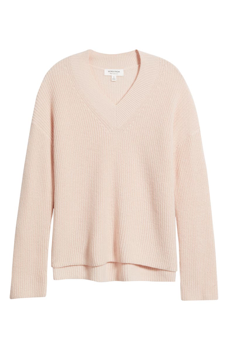 Nordstrom Relaxed Fit Wool & Cashmere Sweater, Main, color, Pink Wisp