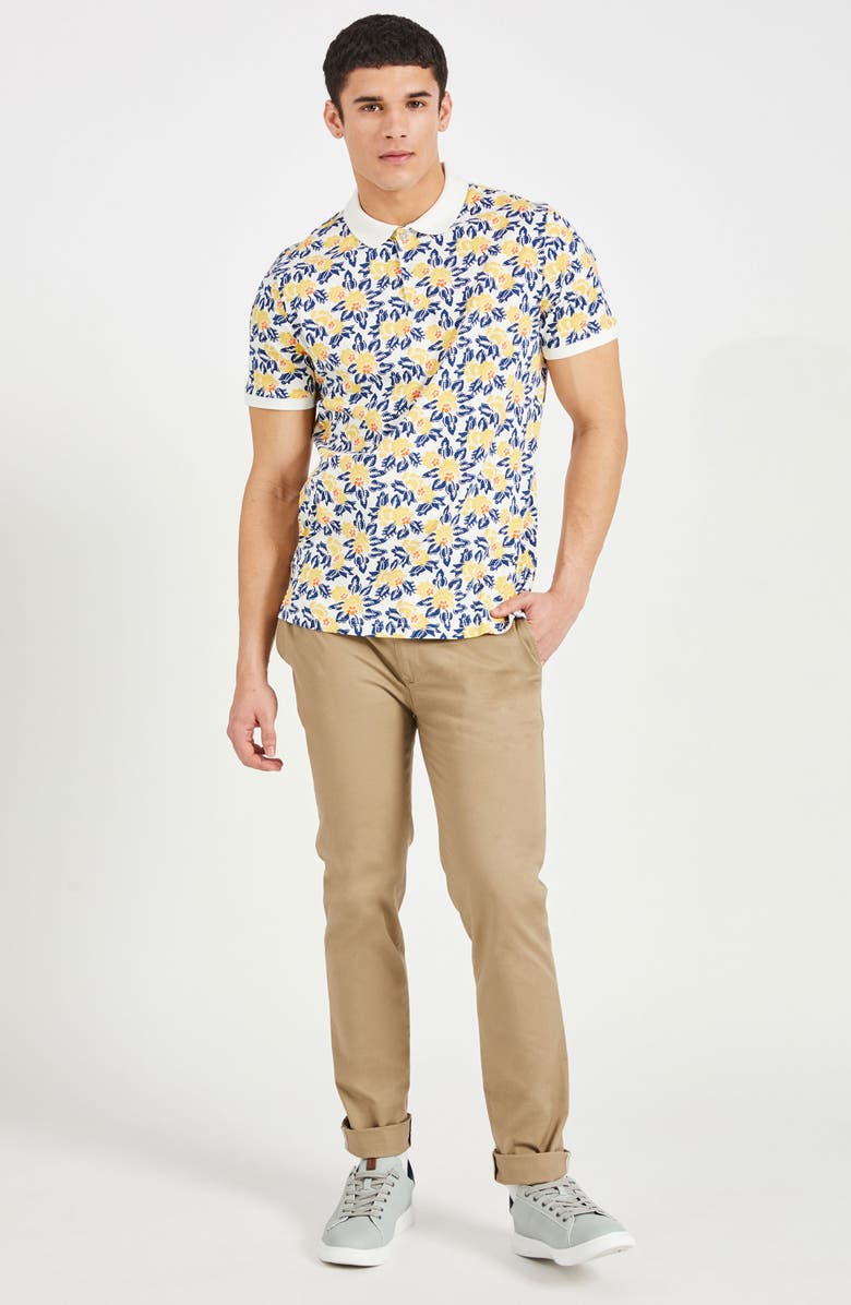 Ben Sherman Block Botanical Print Polo, Alternate, color,